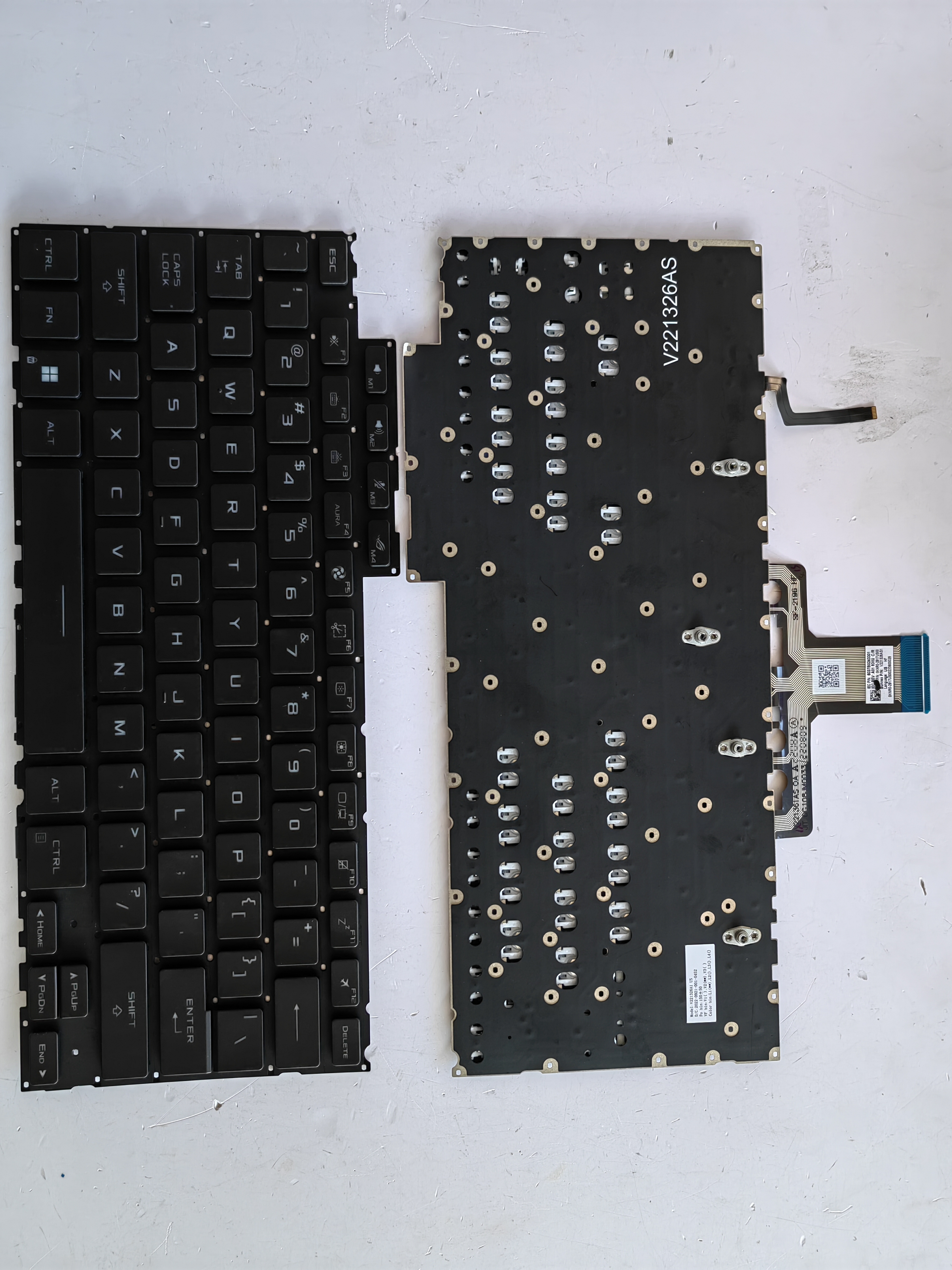 Picture of New Replacement Laptop Keyboard For ASUS GV302 2023 /V221326AS front cable BLACK Backlit US Layout